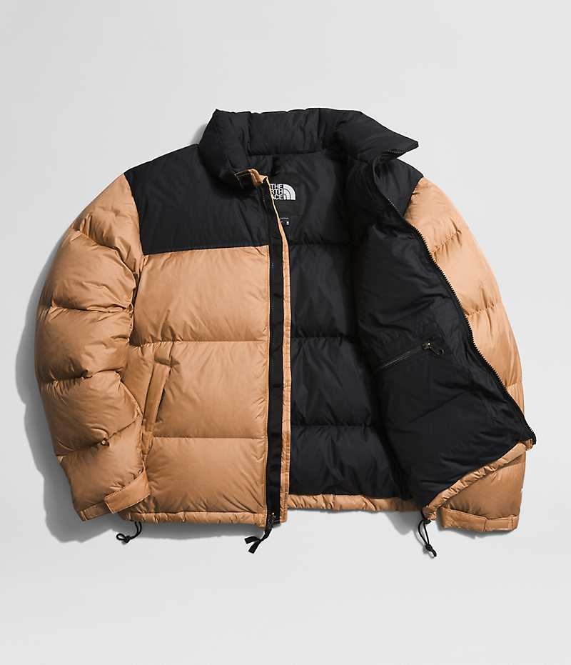 The North Face 1996 Retro Nuptse Dunjakke Herre Beige Sort | DK DTHCM