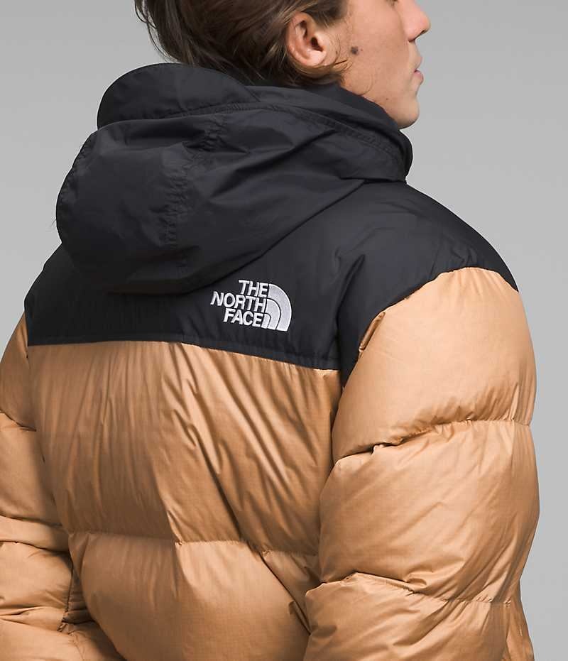 The North Face 1996 Retro Nuptse Dunjakke Herre Beige Sort | DK DTHCM