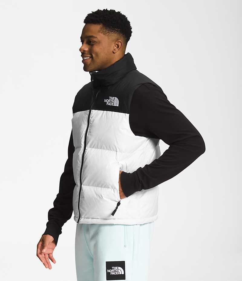 The North Face 1996 Retro Nuptse Dunvest Herre Hvide Sort | DK XBNTI