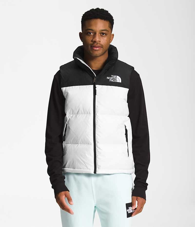 The North Face 1996 Retro Nuptse Dunvest Herre Hvide Sort | DK XBNTI