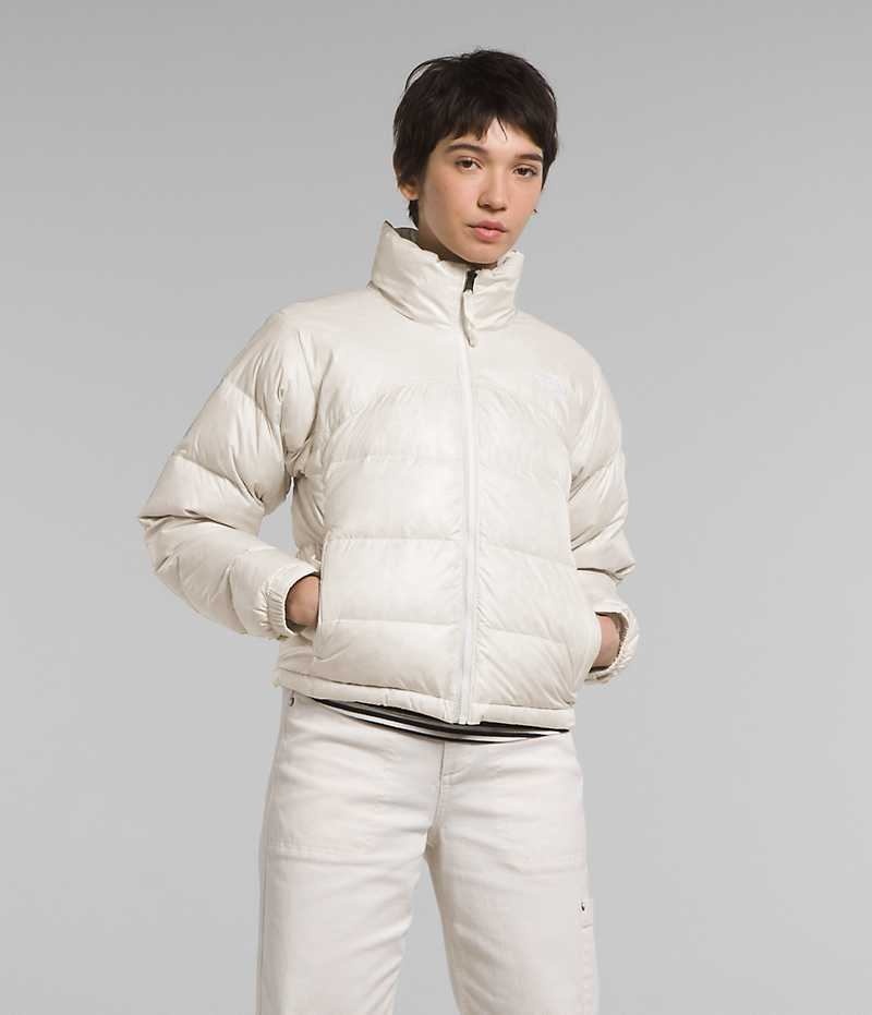 The North Face 2000 Retro Nuptse Dunjakke Dame Hvide | DK RQETS