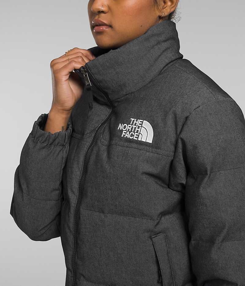 The North Face ’92 Reversible Nuptse Dunjakke Dame Sort | DK HINVQ