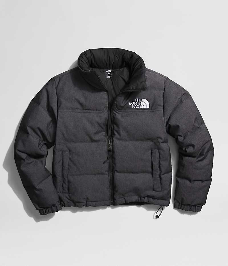 The North Face ’92 Reversible Nuptse Dunjakke Dame Sort | DK HINVQ