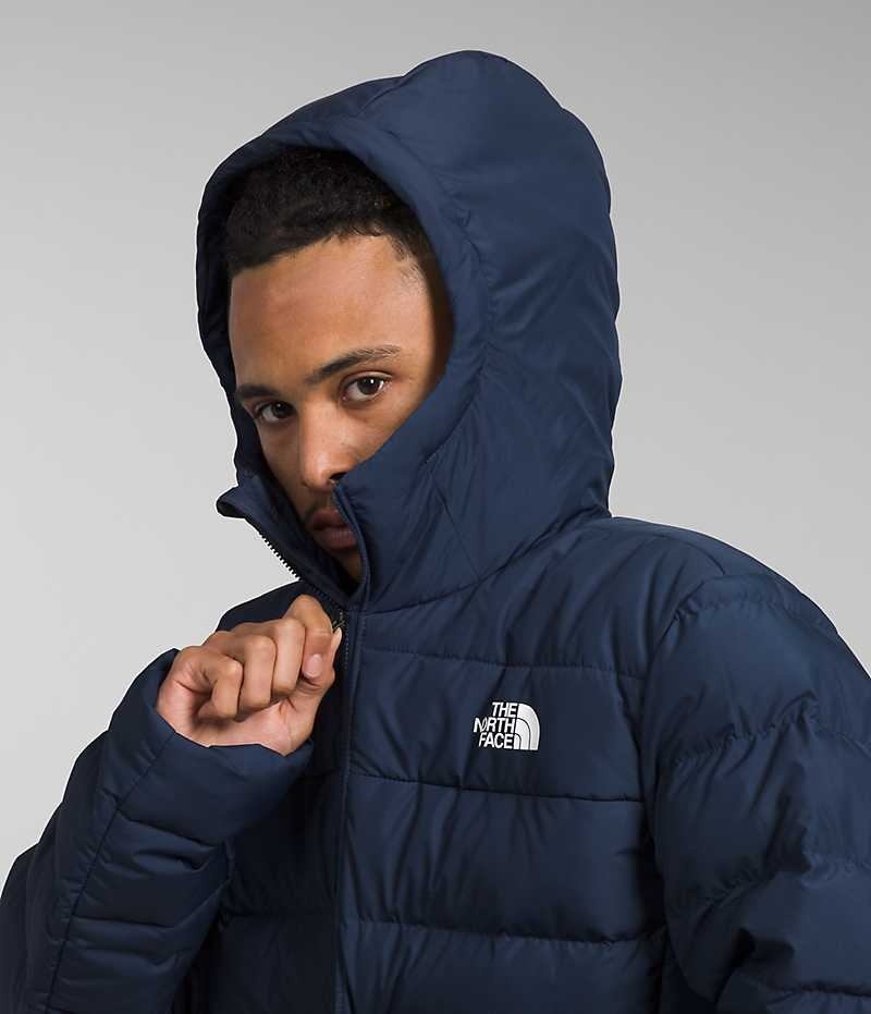 The North Face Aconcagua 3 Hoodie Dunjakke Herre Mørkeblå | DANMARK GVPDX