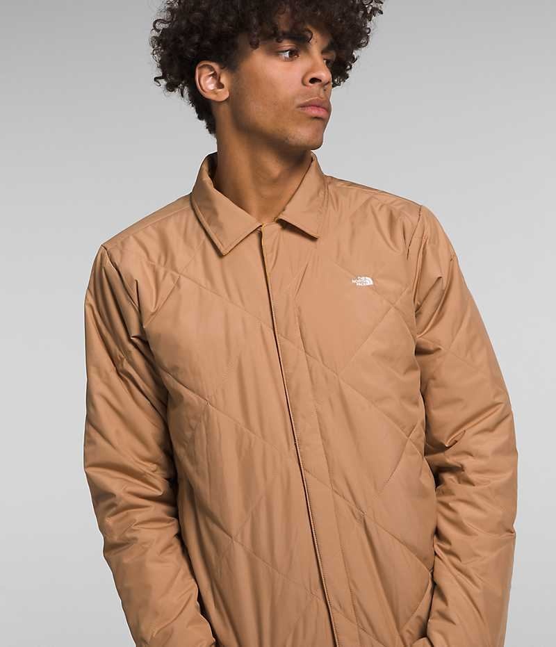 The North Face Afterburner Flannel Isolerede Jakker Herre Khaki | DANMARK BATRI