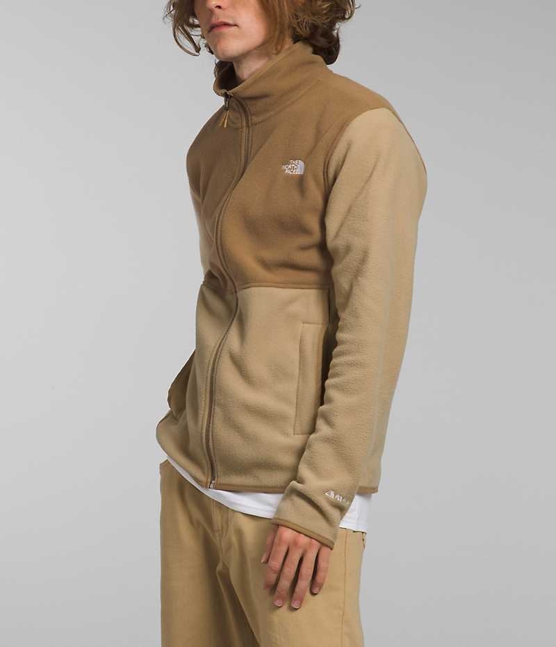 The North Face Alpine Polartec® 100 Fleece Jakker Herre Khaki Brune | DK BLHZQ