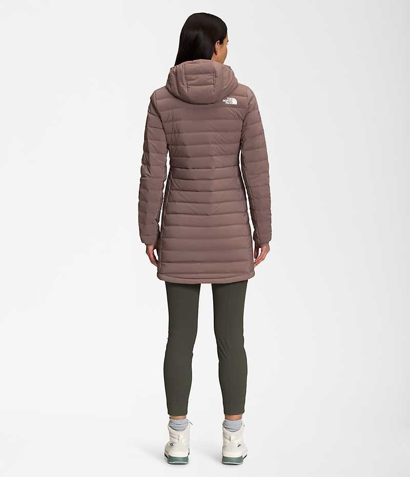 The North Face Belleview Stretch Down Parka Dame Brune | DANMARK BMEHX