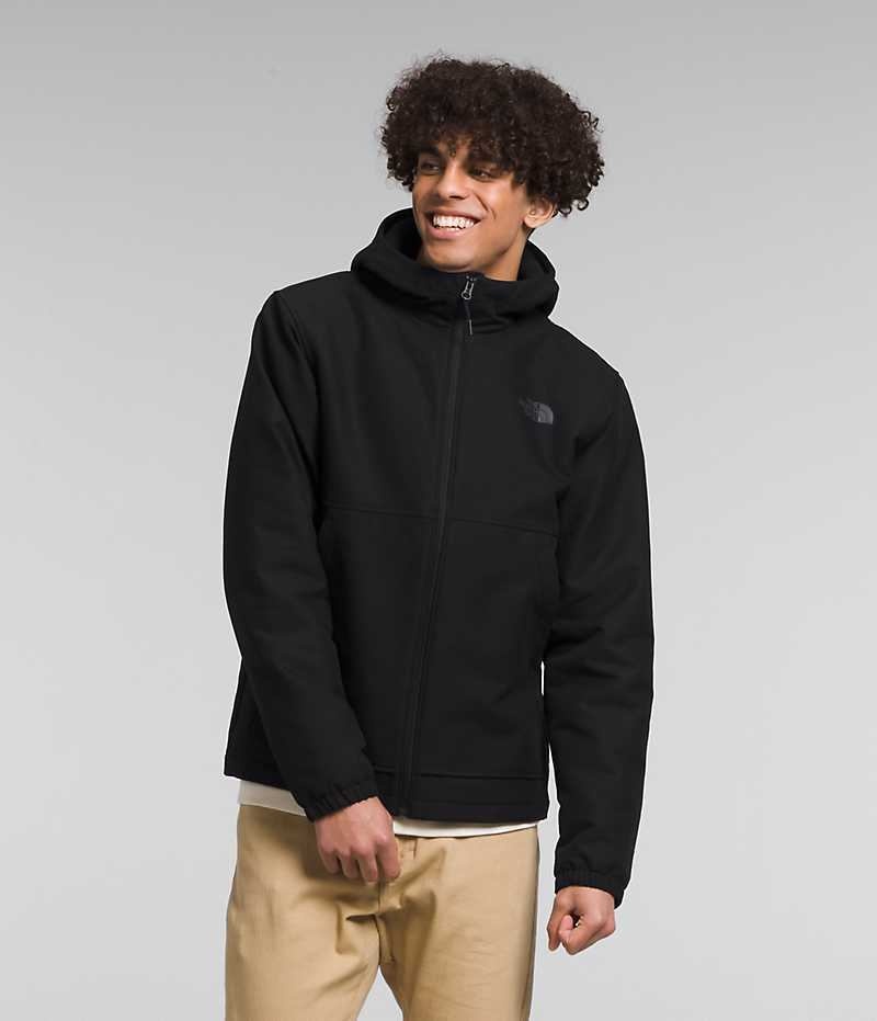 The North Face Camden Thermal Hoodie Softshell Jakke Herre Sort | DK VBWKX