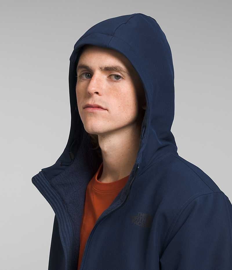 The North Face Camden Thermal Hoodie Softshell Jakke Herre Mørkeblå | DANMARK LWESD