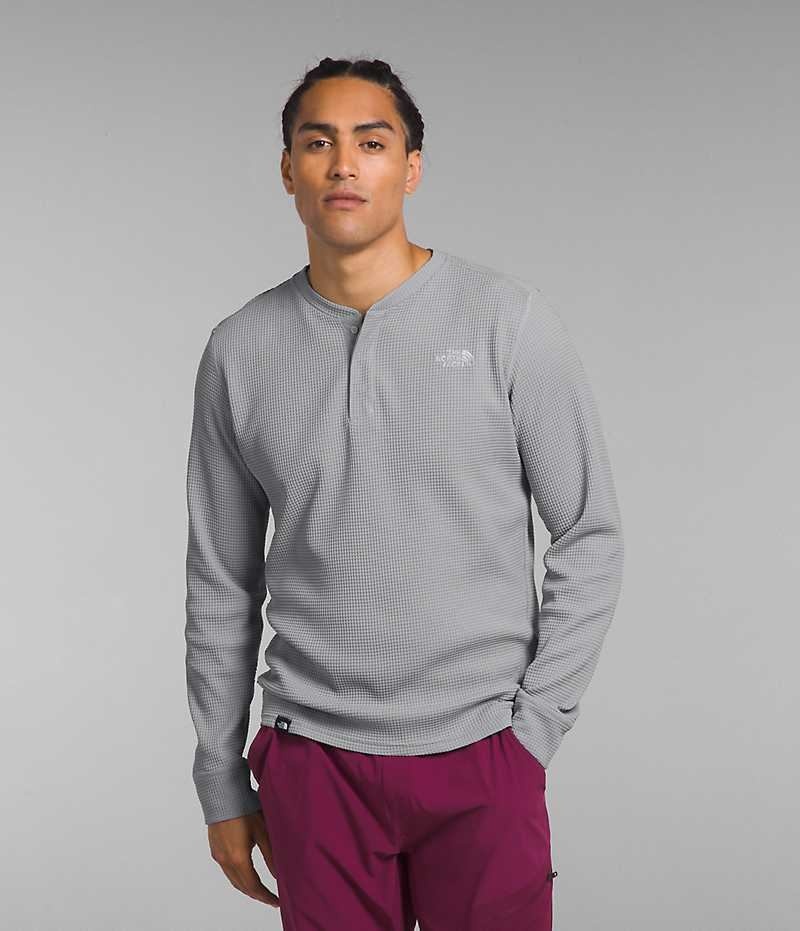 The North Face Canyon Fog Thermal Long Sleeve Henley T-Shirt Herre Grå | DANMARK CPXOR