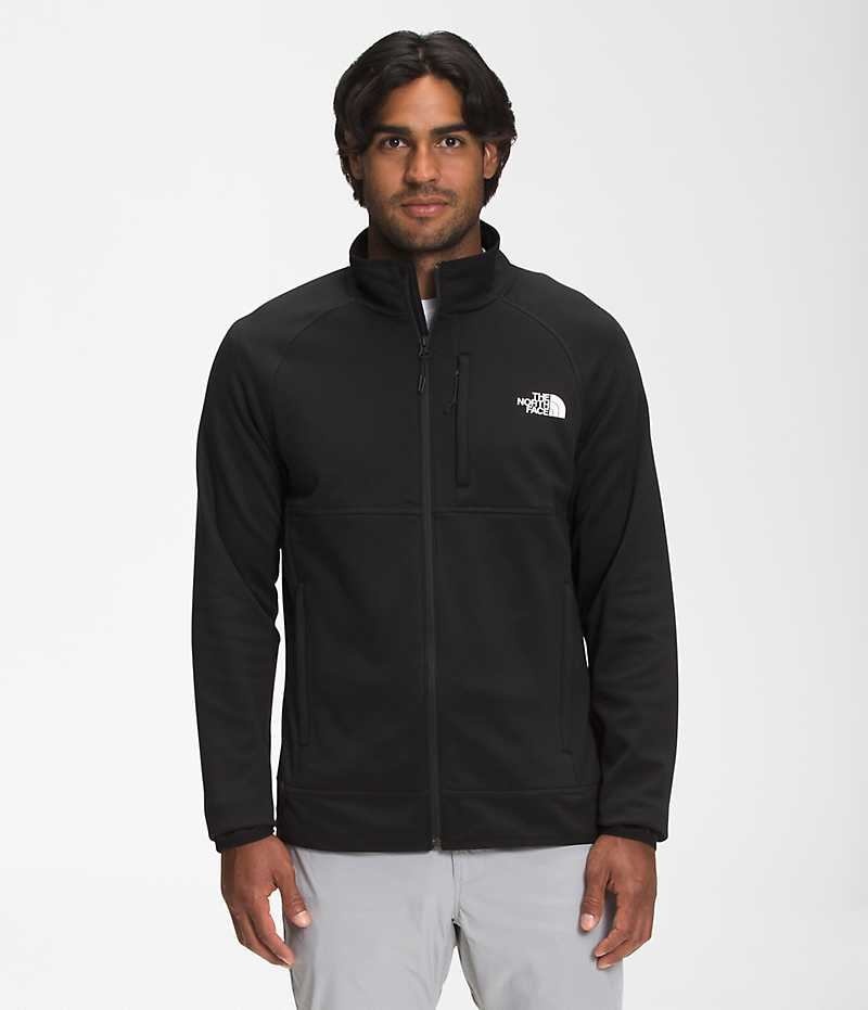 The North Face Canyonlands Full-Zip Fleece Jakker Herre Sort | DK HQCBK