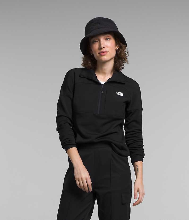 The North Face Canyonlands High Altitude ½-Zip Sweatshirt Dame Sort | DK QMRWB