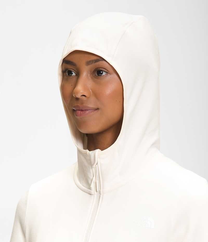 The North Face Canyonlands Hoodie Fleece Jakker Dame Hvide | DK BZKVO