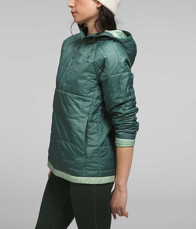 The North Face Circaloft ¼-Zip Pullover Dunjakke Dame Turkis | DANMARK JYDCQ