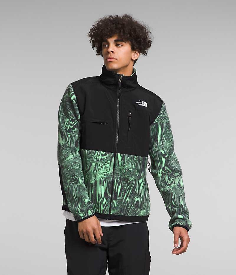 The North Face Denali Fleece Jakker Herre Grøn Sort | DANMARK KRZNL