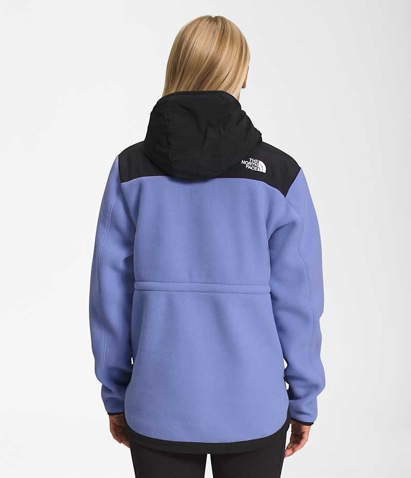 The North Face Denali Hoodie Fleece Jakker Dame Sort Blå | DK SWXYH