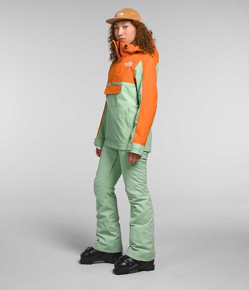 The North Face Driftview Anorak Isolerede Jakker Dame Mintgrønne Orange | DANMARK NBUPA