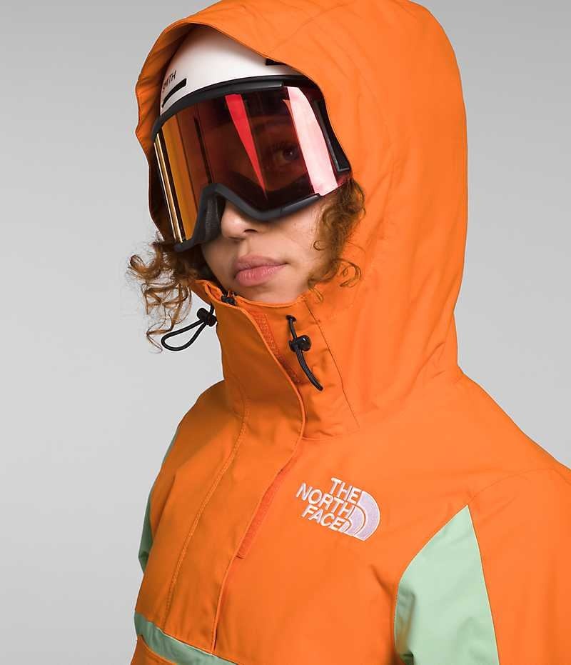 The North Face Driftview Anorak Isolerede Jakker Dame Mintgrønne Orange | DANMARK NBUPA