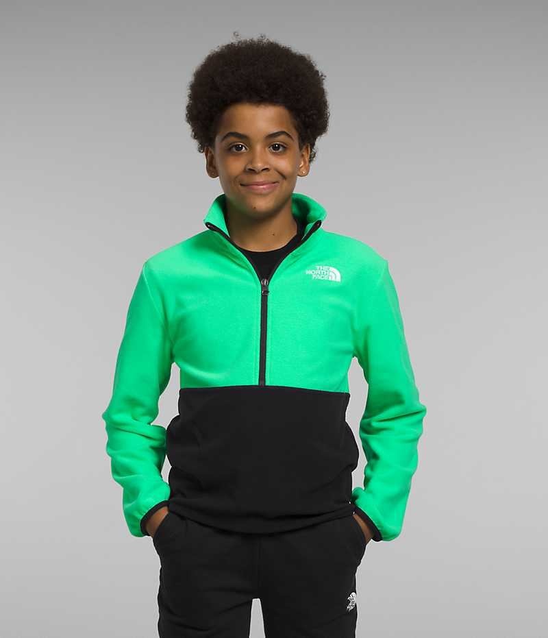 The North Face Glacier ¼-Zip Pullover Drenge Grøn | DANMARK KMECF