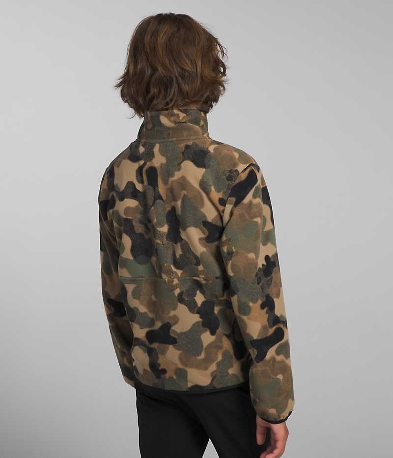 The North Face Glacier ¼-Zip Pullover Drenge Camo | DK GPMSQ