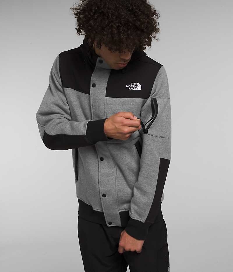 The North Face Highrail Fleece Jakker Herre Grå Sort | DK LQIRY