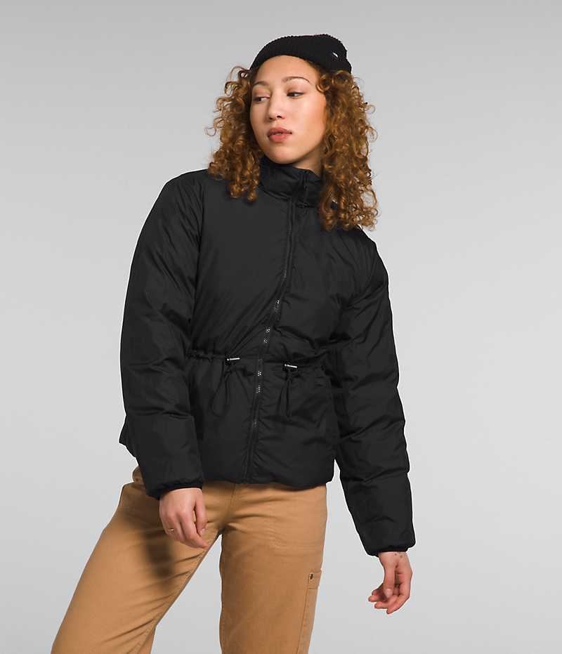 The North Face Lhotse Reversible Dunjakke Dame Sort | DK ORNKU