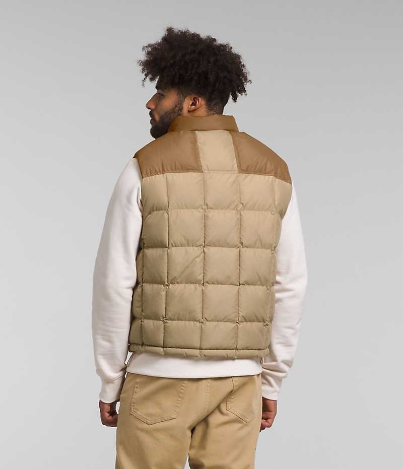 The North Face Lhotse Reversible Dunvest Herre Khaki | DANMARK ECBKR