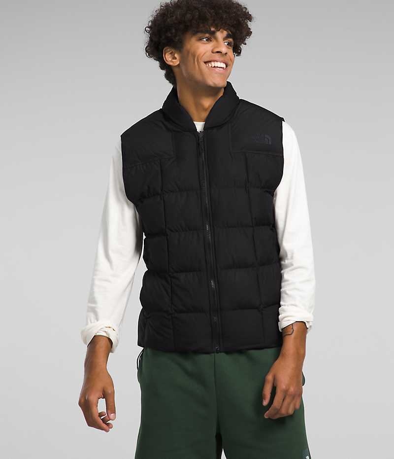 The North Face Lhotse Reversible Dunvest Herre Sort | DANMARK UCMDY