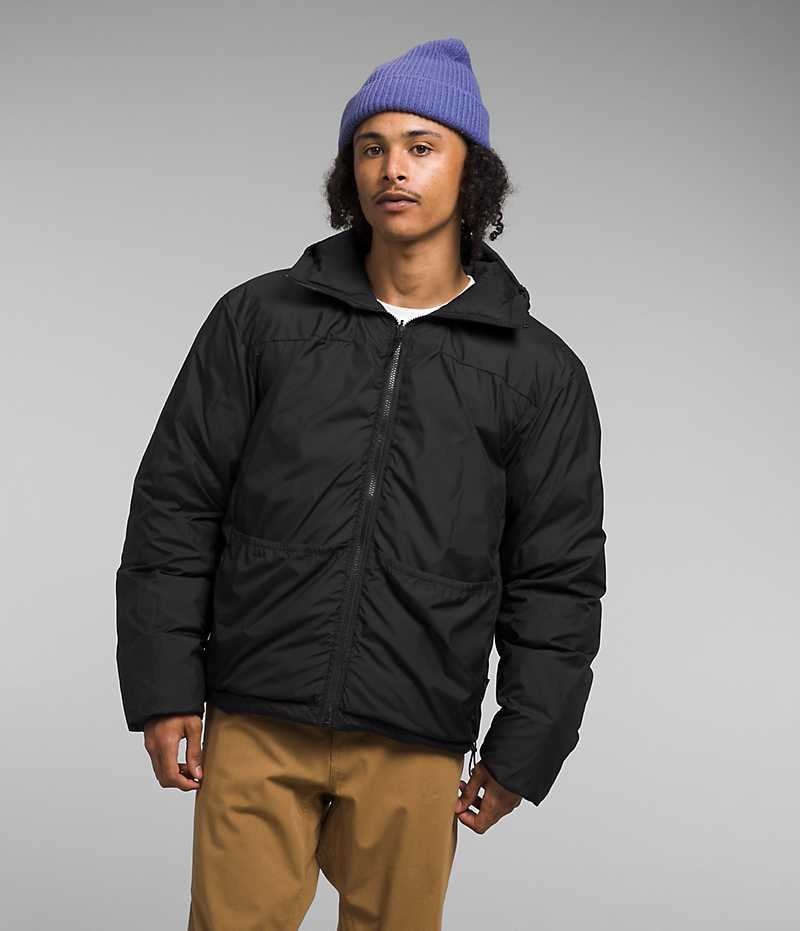 The North Face Lhotse Reversible Hoodie Dunjakke Herre Sort | DANMARK HREQP