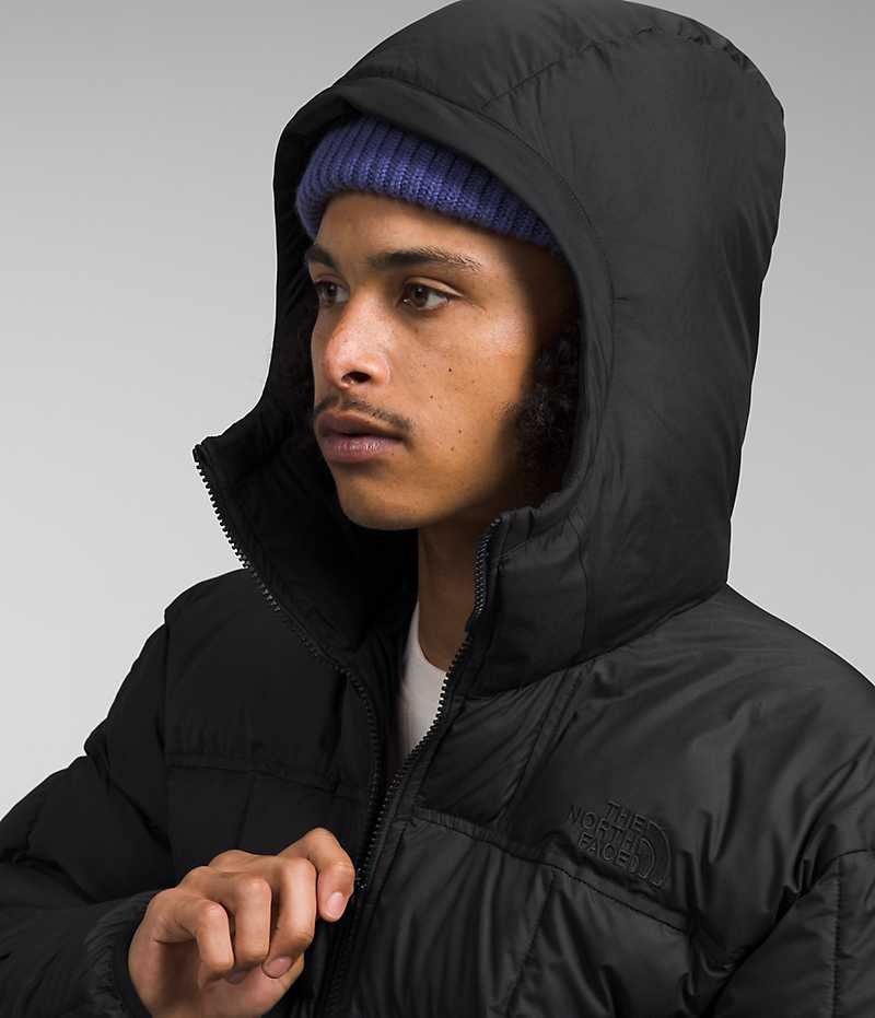 The North Face Lhotse Reversible Hoodie Dunjakke Herre Sort | DANMARK HREQP