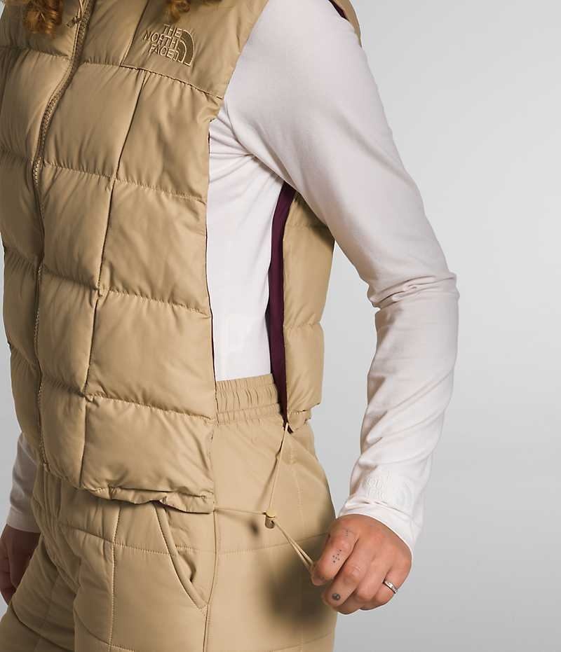 The North Face Lhotse Reversible Vest Dame Khaki | DANMARK WVOCN