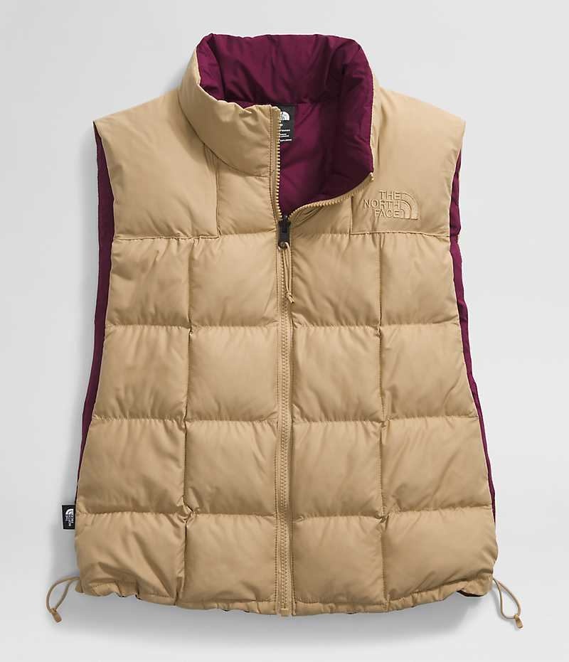 The North Face Lhotse Reversible Vest Dame Khaki | DANMARK WVOCN