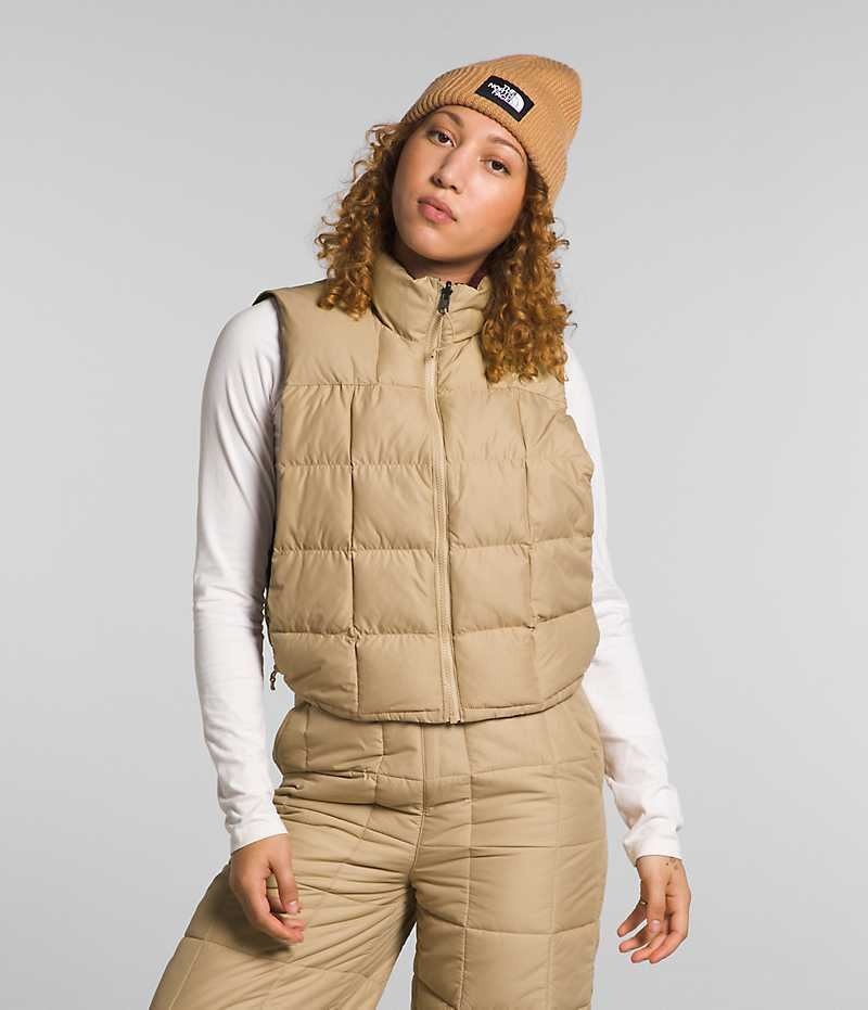 The North Face Lhotse Reversible Vest Dame Khaki | DANMARK WVOCN