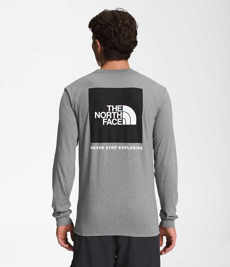 The North Face Long Sleeve Box NSE T-Shirt Herre Grå | DK BSMDK