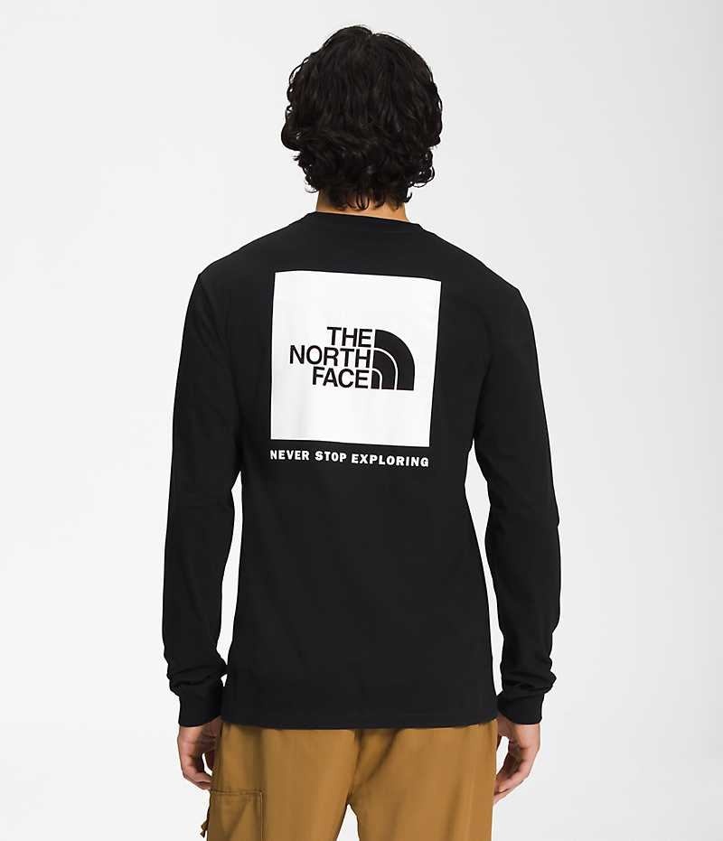 The North Face Long Sleeve Box NSE T-Shirt Herre Sort | DANMARK CIQHE