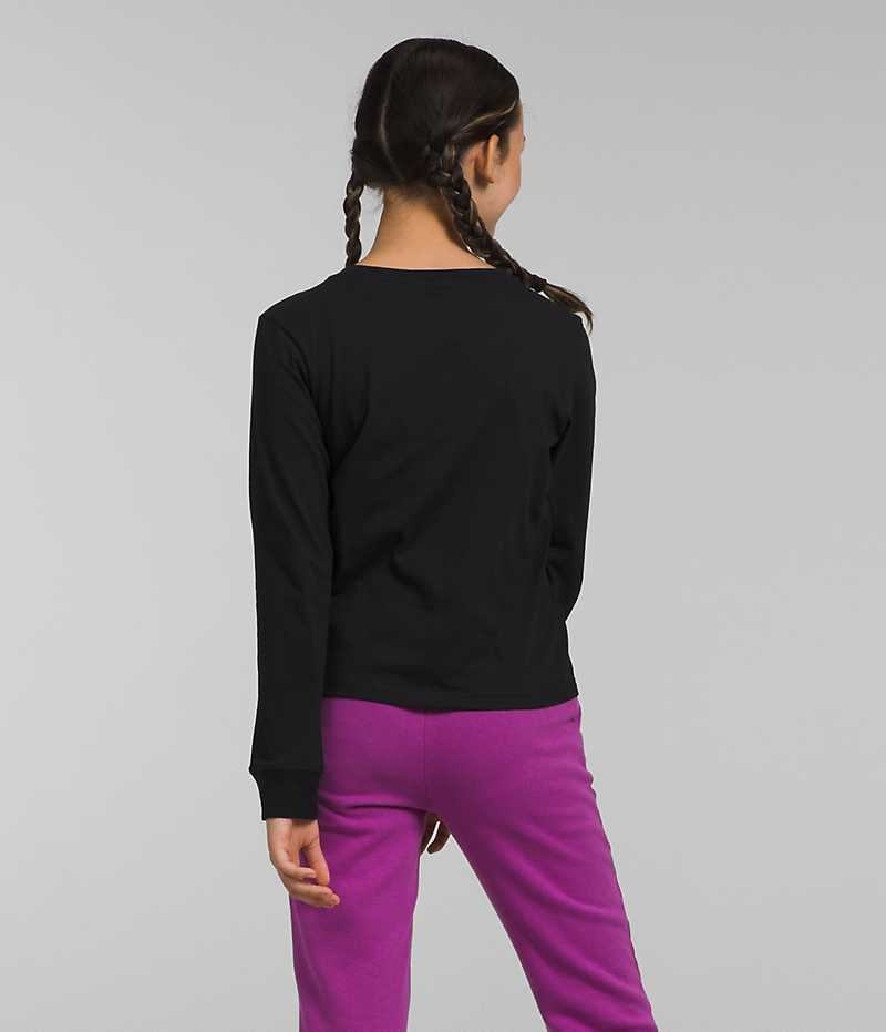 The North Face Long Sleeve Grafisk T-Shirt Pige Sort | DANMARK MOCUS