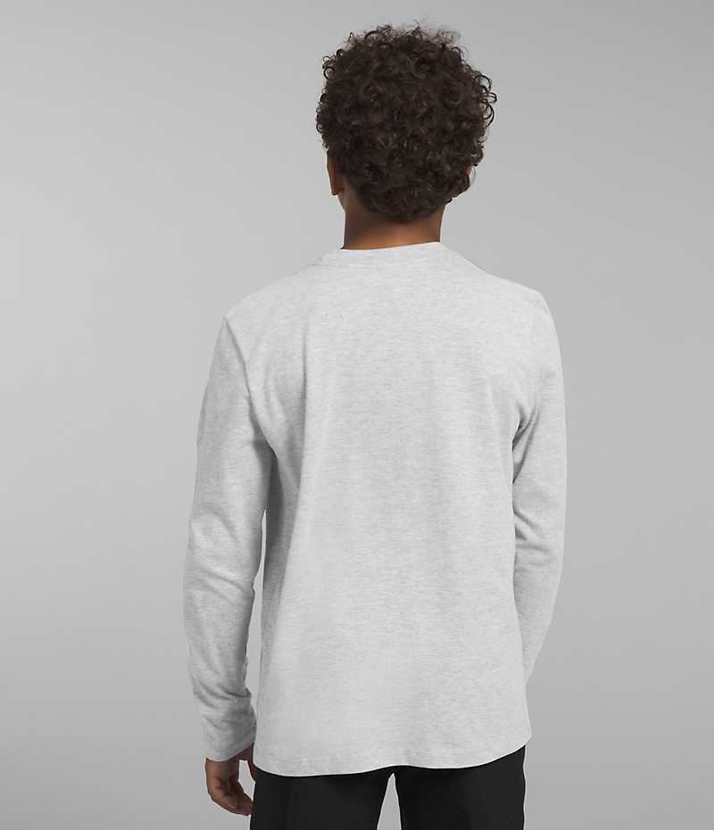 The North Face Long Sleeve Grafisk T-Shirt Drenge Lysegrå | DK VUBGX