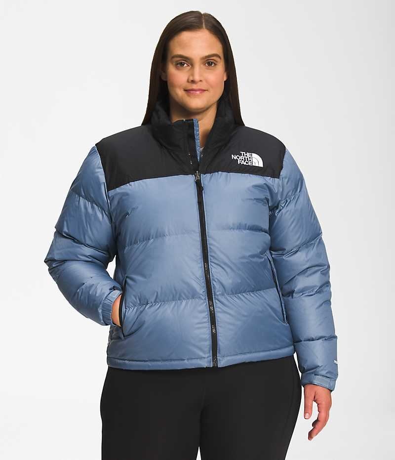 The North Face Plus 1996 Retro Nuptse Dunjakke Dame Blå | DANMARK RYVOP