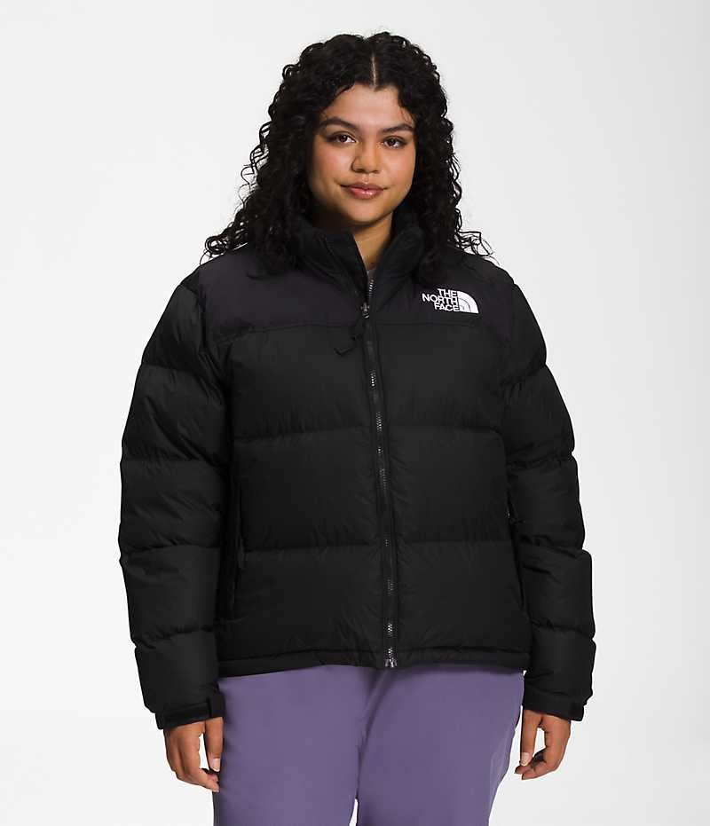 The North Face Plus 1996 Retro Nuptse Dunjakke Dame Sort | DK ZQRXE