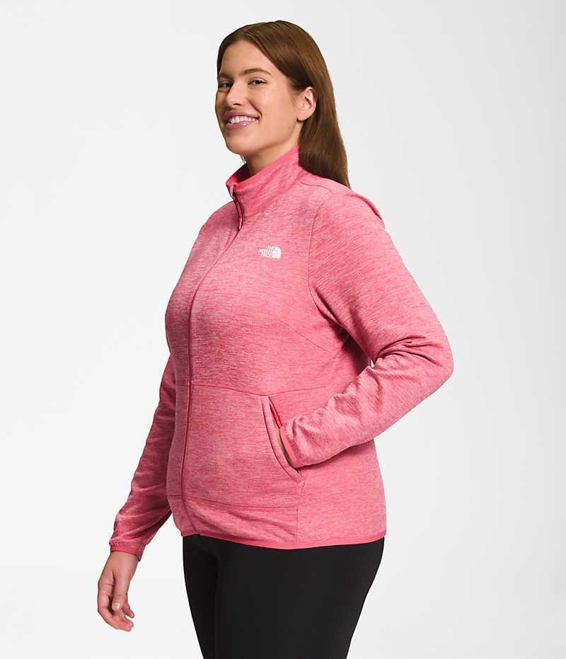 The North Face Plus Canyonlands Full-Zip Fleece Jakker Dame Lyserød | DANMARK BOQIL