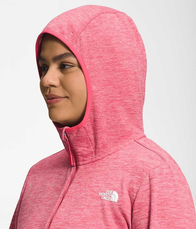 The North Face Plus Canyonlands Hoodie Fleece Jakker Dame Lyserød | DK HLZRO