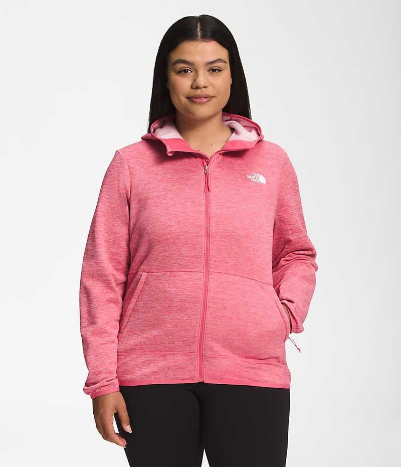 The North Face Plus Canyonlands Hoodie Fleece Jakker Dame Lyserød | DK HLZRO