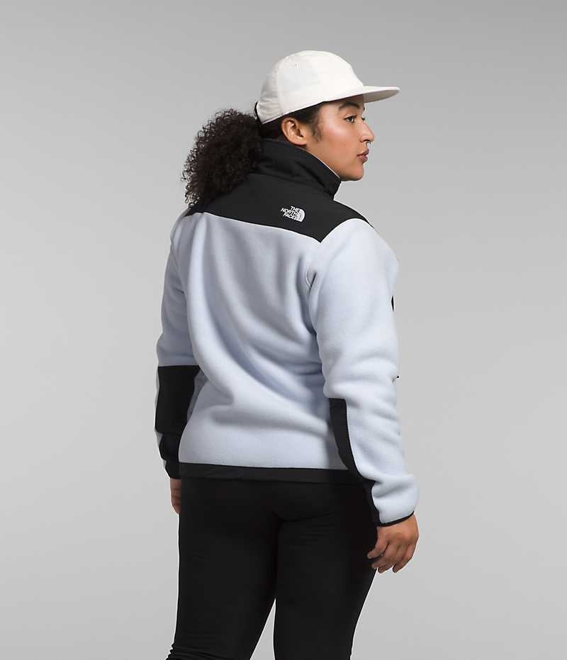 The North Face Plus Denali Fleece Jakker Dame Sort Hvide | DANMARK OBPGY