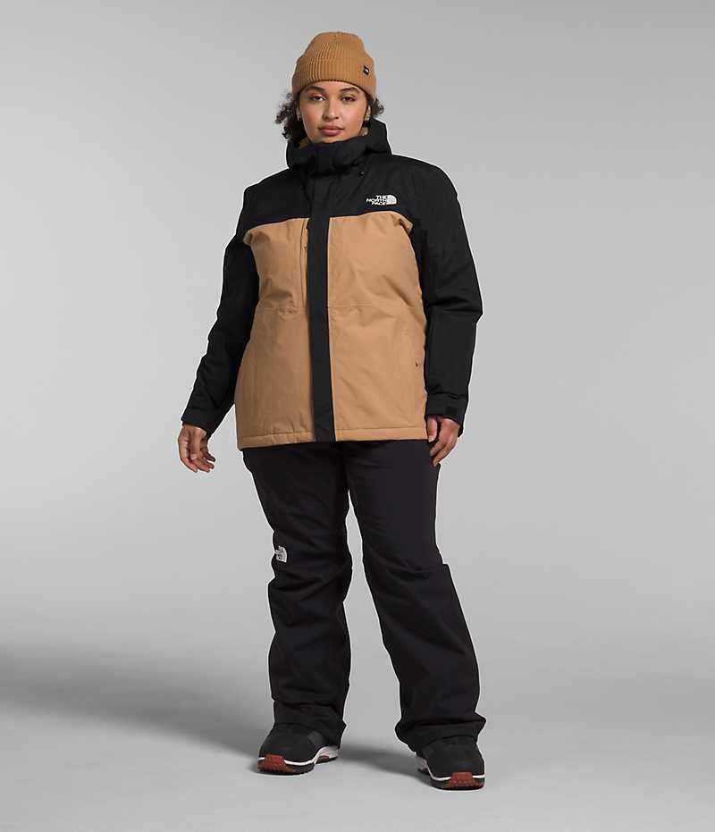 The North Face Plus Freedom Isolerede Jakker Dame Khaki Sort | DK KQMTL