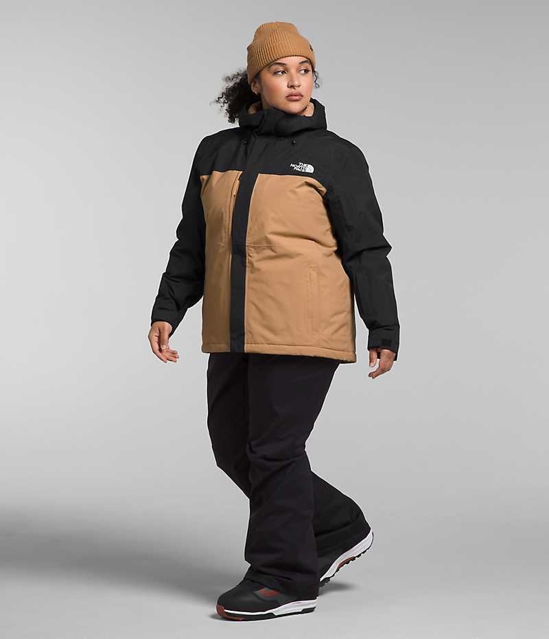 The North Face Plus Freedom Isolerede Jakker Dame Khaki Sort | DK KQMTL