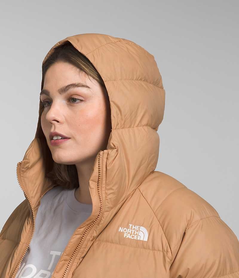 The North Face Plus Hydrenalite™ Hoodie Dunjakke Dame Khaki | DANMARK GYDNO