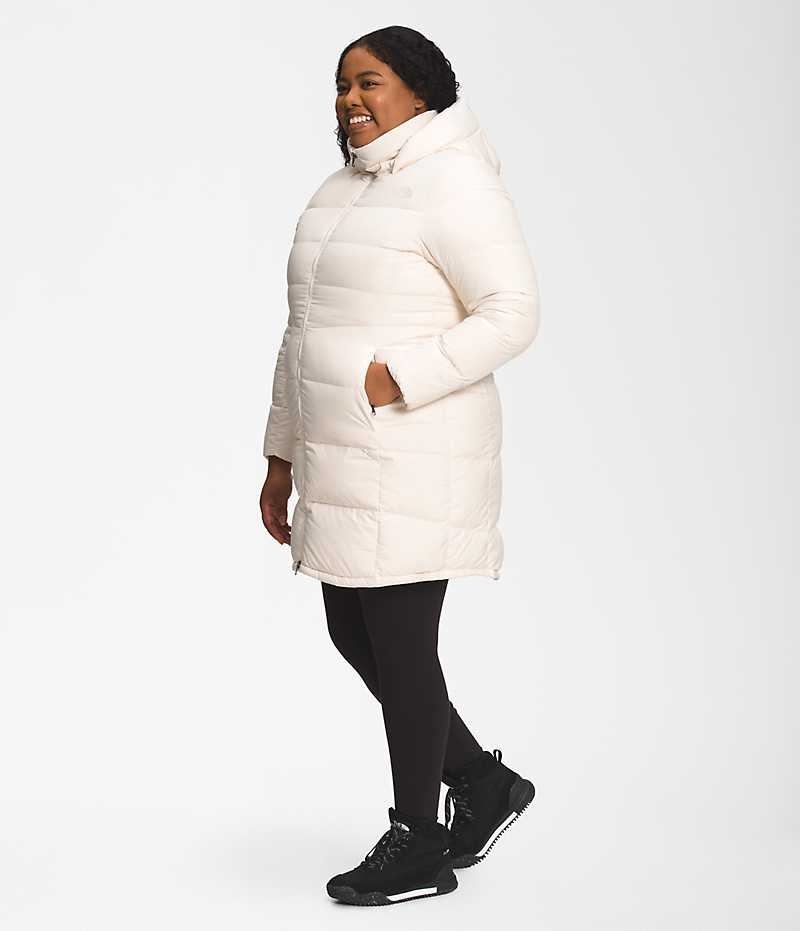 The North Face Plus Metropolis Parka Dame Hvide | DANMARK CNFYG