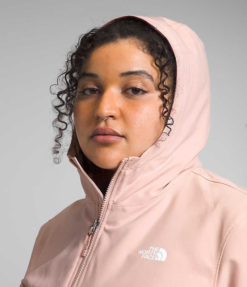 The North Face Plus Shelbe Raschel Hoodie Softshell Jakke Dame Lyserød | DK DWTFG