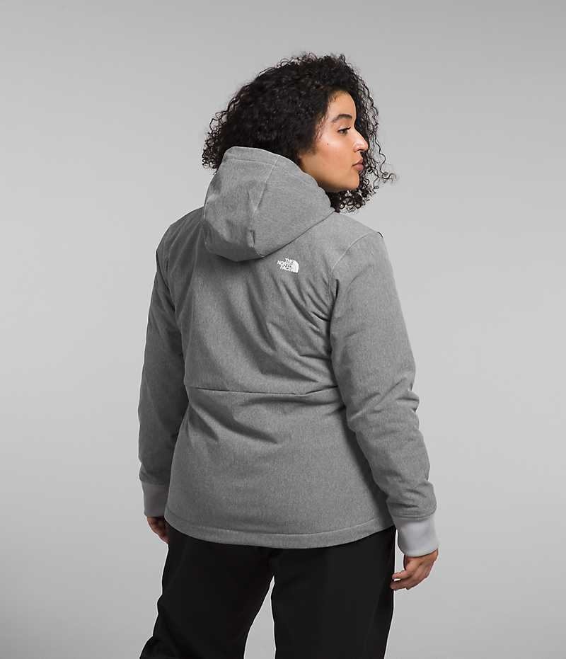 The North Face Plus Shelbe Raschel Hoodie Softshell Jakke Dame Grå | DANMARK HCRYV