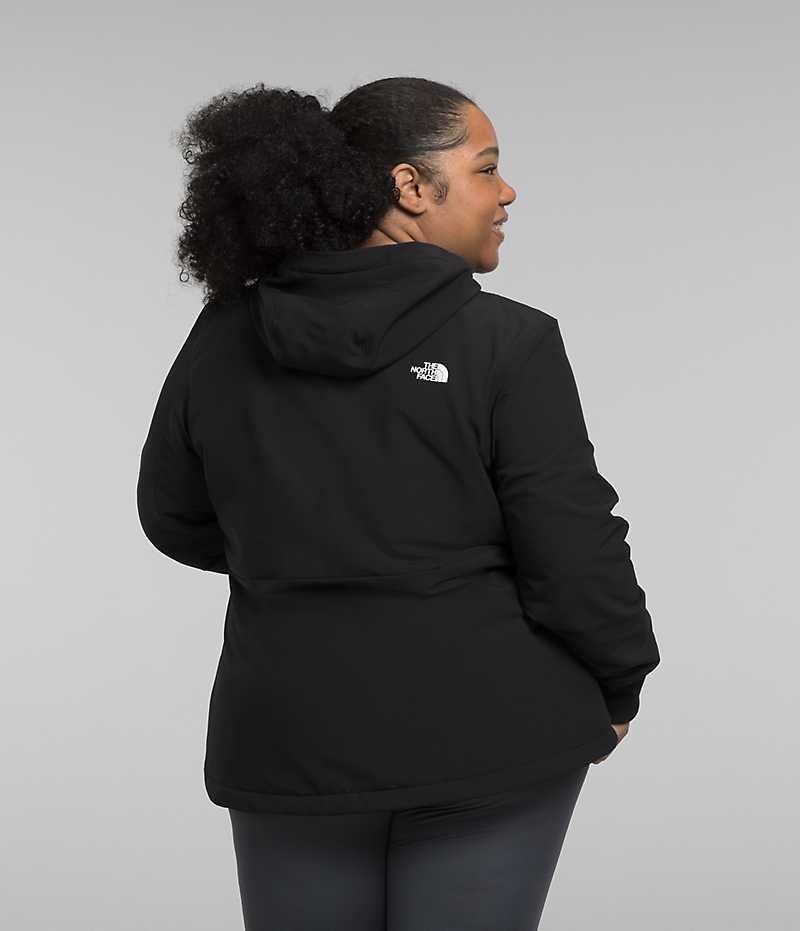 The North Face Plus Shelbe Raschel Hoodie Softshell Jakke Dame Sort | DK PAYSO